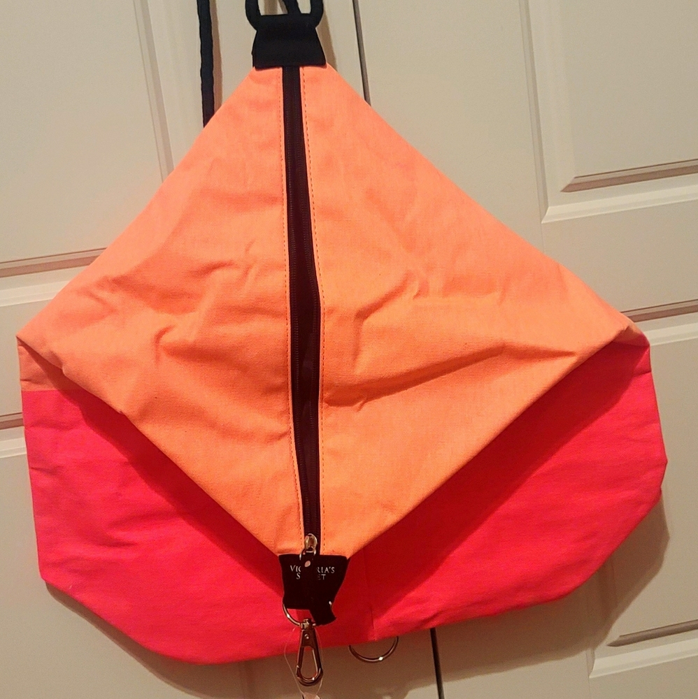 NWT Victoria's Secret Drawstring Canvas Bag